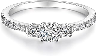 Wedding Band for Women Cubic Zirconia CZ Engagement Ring Anniversary and Promise Eternity Rings Size 4-10