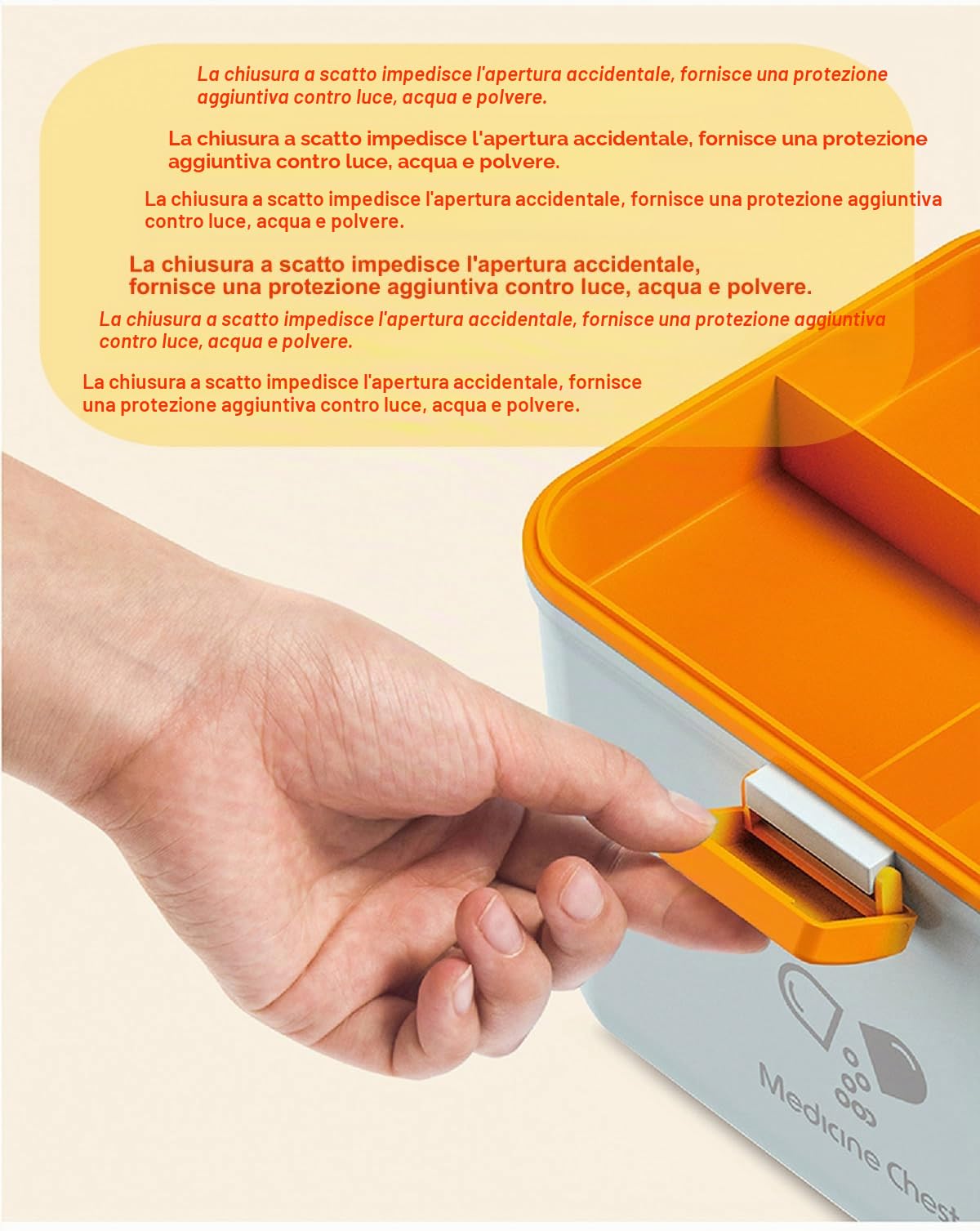 TUKA-i-AKUT 2X 14,6L Scatola per Medicinali, Portatile a 2 Strati con Maniglia per il Trasporto, Kit di Pronto Soccorso Armadio Farmacia e Mediche, Multifunzionale, Casa e All'aperto, TKD6402-XL Blu