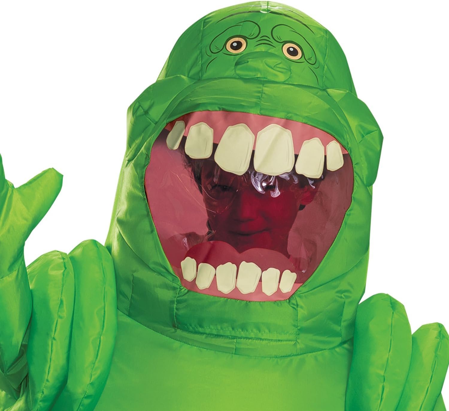 Disguise Slimer Inflating Costume for Kids, Official Ghostbusters Frozen Empire Inflatable Slimer Costume and Fan, Child Size