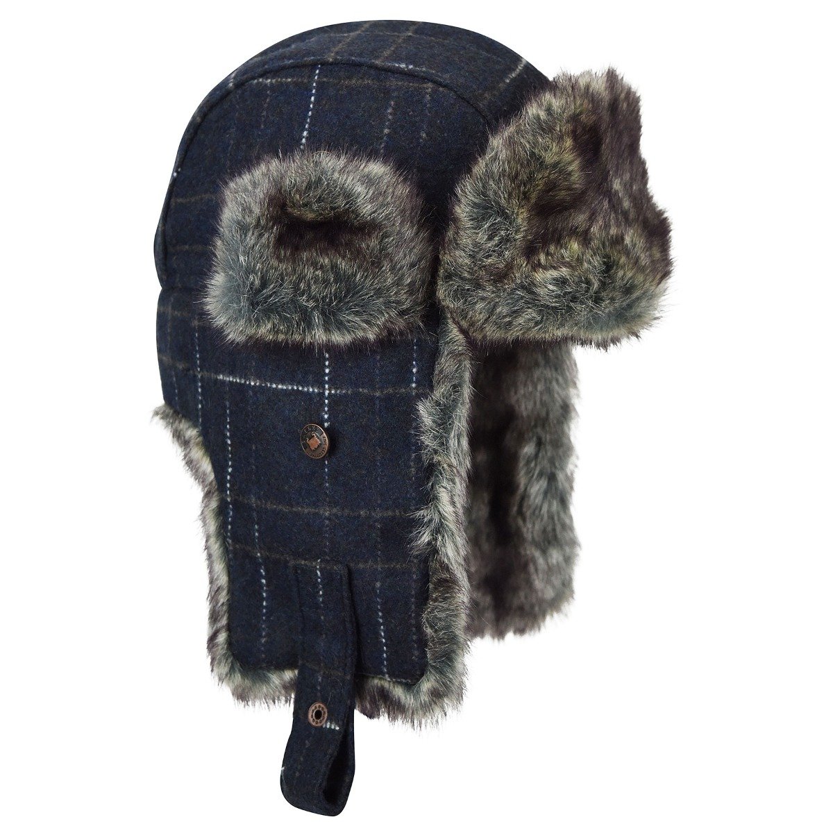 Bailey of Hollywood Brodie Trapper Navy Plaid, Small