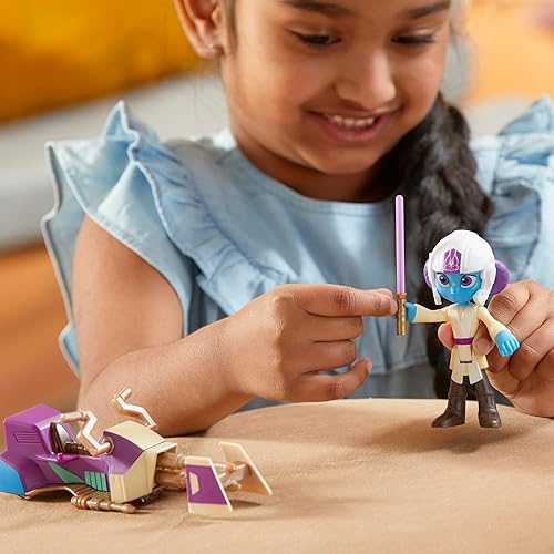 Miniatura 8 de Star Wars Young Jedi Adventures LYS Solay - Figura y bicicleta Speeder, figuras de acción y vehículos a escala de 4 pulgadas, juguetes de Star Wars,