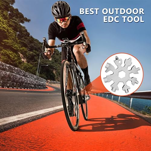 Miniatura 3 de Relleno de calcetines navideños para hombres, rellenos de calcetines de Navidad para adultos, multiherramienta de copo de nieve 19 en 1,