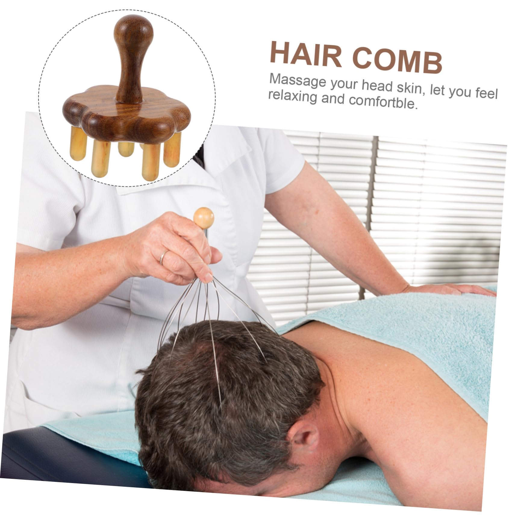 COLLBATH Massagekamm Für Kopfhaut Stressmassage-tool Massagegerät Für Kopfhaut Handheld-massage-werkzeug Antistatisches Design Durchblutungsförderung Geschenkidee Für