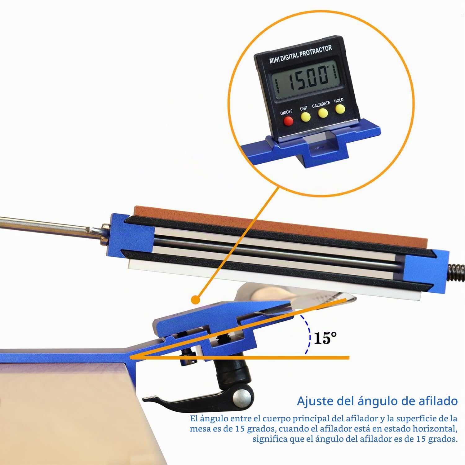Afilador Profesional, Afilador de Cuchillos de Angulo Fijo, Afilador Profesional de Cuchillos con 8 Piedras de Afilar, TOOSOAR Afilador de Cuchillos para Herramientas de Pulido de Precisión