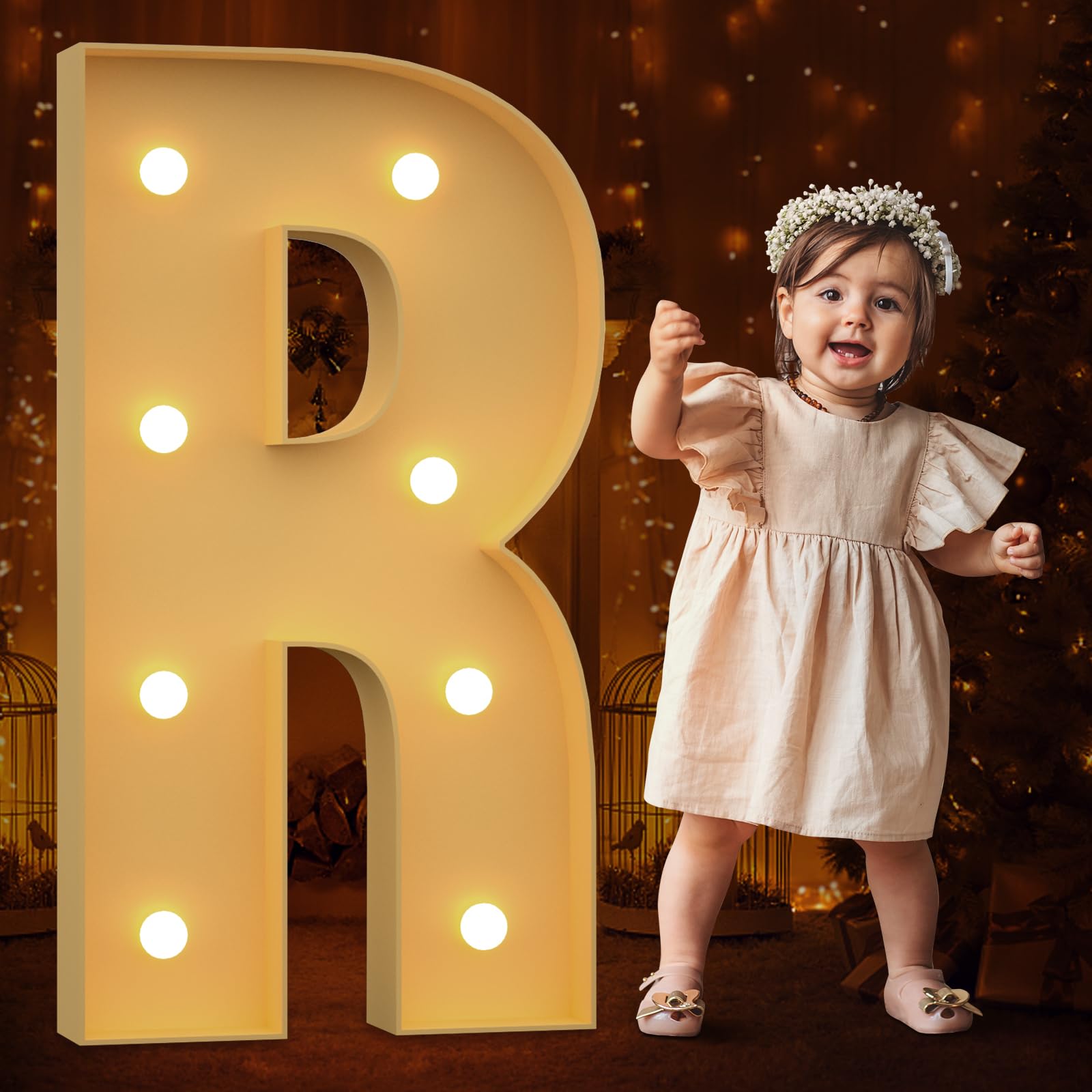 Tongjoy Marquee Letters 3 Feet Tall Large Light Up Letters for Will You Marry Me Sign Happy Birthday Party Decorations Big Letterboard R