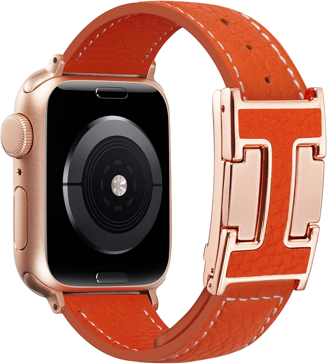 Leather Magnetic Band Compatible with Apple Watch Bands 38mm 40mm 41mm 42mm 44mm 45mm 46mm 49mm for Women Men,Top Grain Leather Designer Replacement Strap for iWatch Ultra SE Series11/10/9/8/7/6/5/4/3/2/1