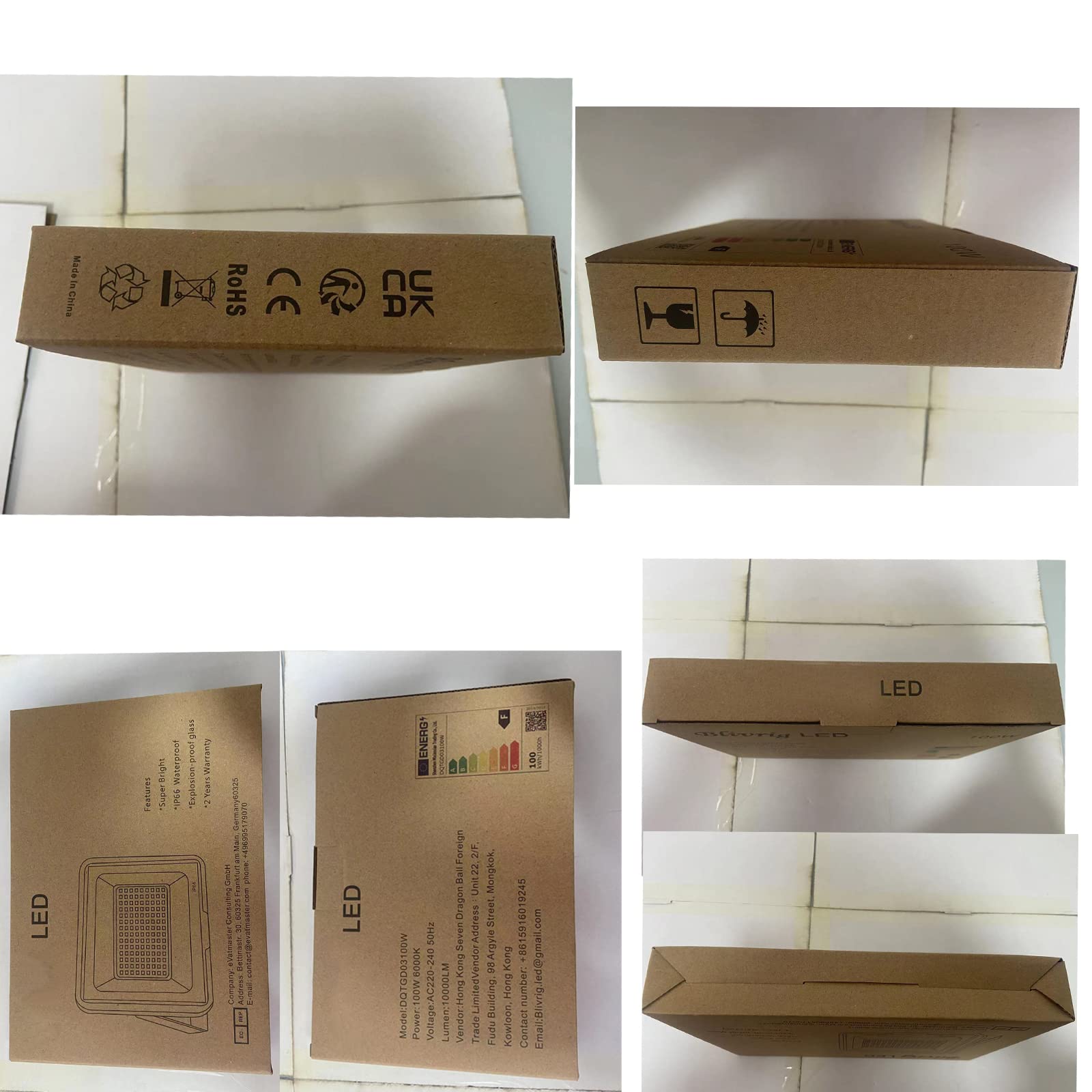Faretto LED da Esterno 200W, Faro Led Esterno 20000LM 6000K Bianco Freddo Faretti Led IP66 Impermeabile per Giardino Garage Parcheggio Cortile