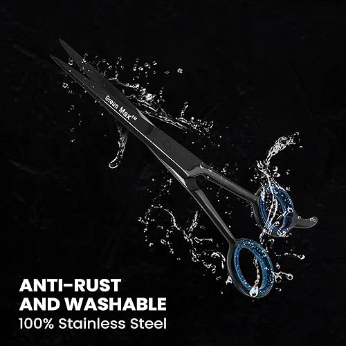 Miniatura 6 de Green Max Tijeras de peluquería para cortar el cabello, cuchillas afiladas, borde de afeitar, acero inoxidable para peluquería, tijeras afiladas