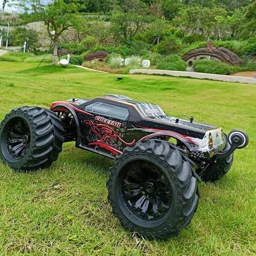 Miniatura 4 de JLBRACINGRC Auto RC sin escobillas de 110 para adultos, rápido 50+ mph de alta velocidad RTR RC camión, camión monstruo todoterreno 4WD, auto de