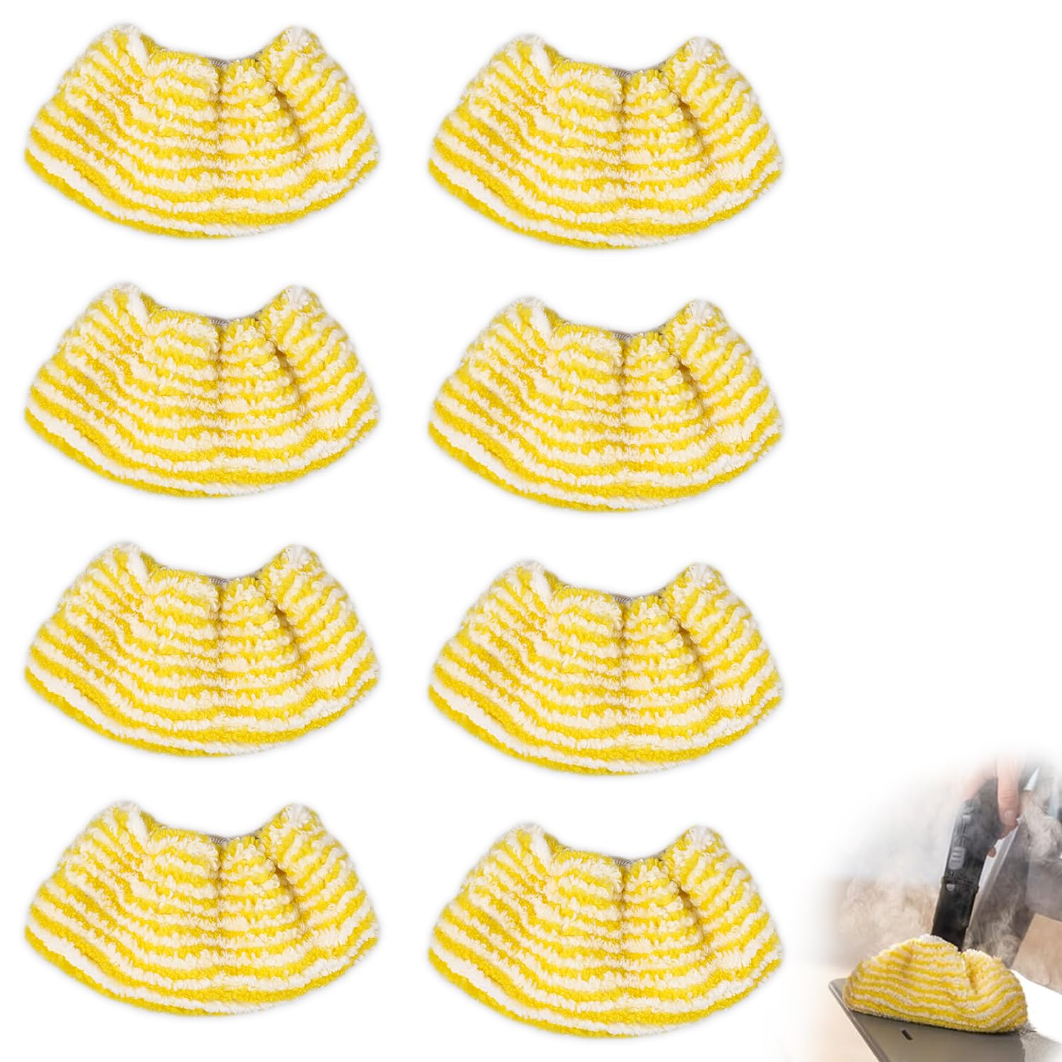 Zestaw 8 ściereczek parowych z mikrofibry, do myjki parowej Kärcher EasyFix SC1, SC2, SC3, SC4, SC5, Kärcher (8 x zapasowe ściereczki do ręcznej myjki parowej)