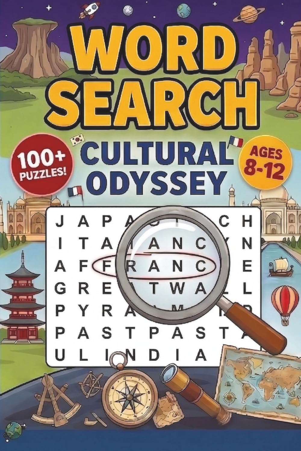 Word Search for Kids 8–12: Fun & Educational Puzzles with Geography & Culture Facts | to Boost Vocabulary & Focus
