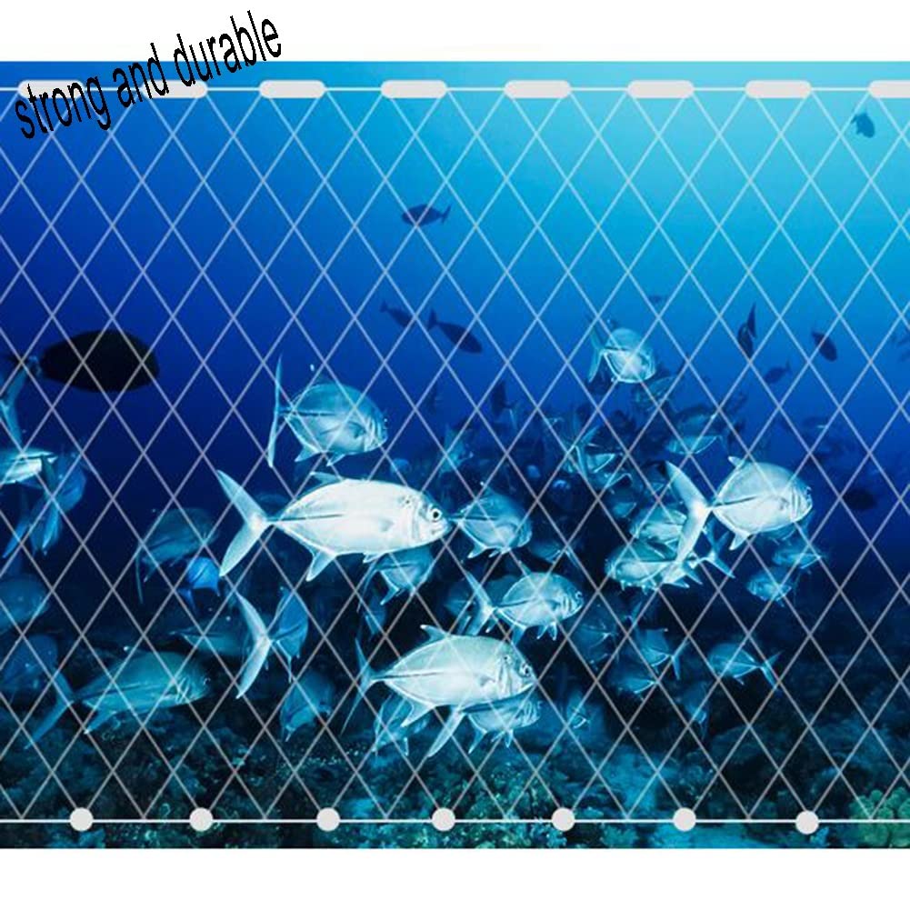 MAHFEI Rete da Pesca in Nylon, Fatto A Mano Rete da Pesca Durevole per Laghetti Decorazione A Rete per Pesci Maglia per Attrezzatura da Pesca Maglia da 2,5 Cm Arredamento Nautico da Spiaggia