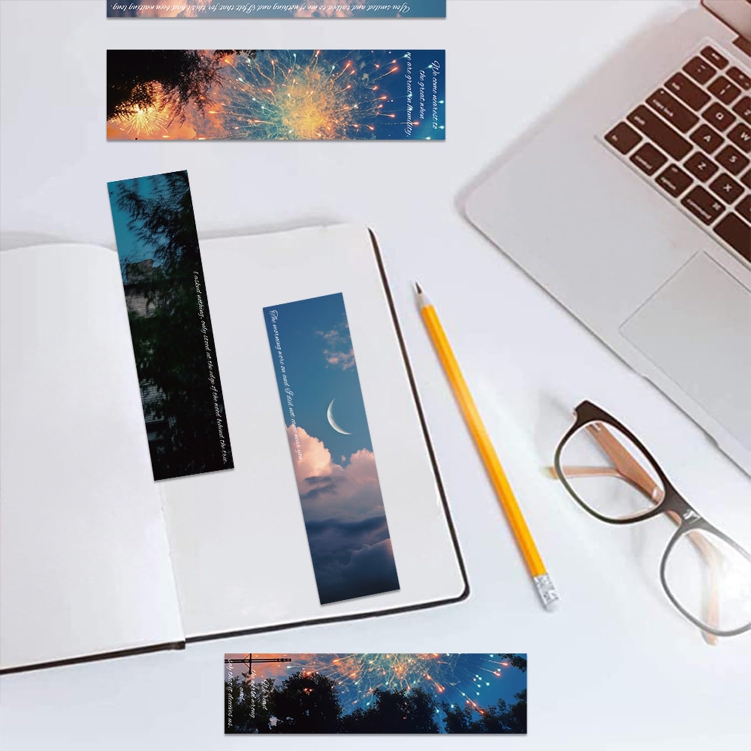 Amazon | ヴィンテージ風景テーマの紙製ブックマーク 30 個、子供用