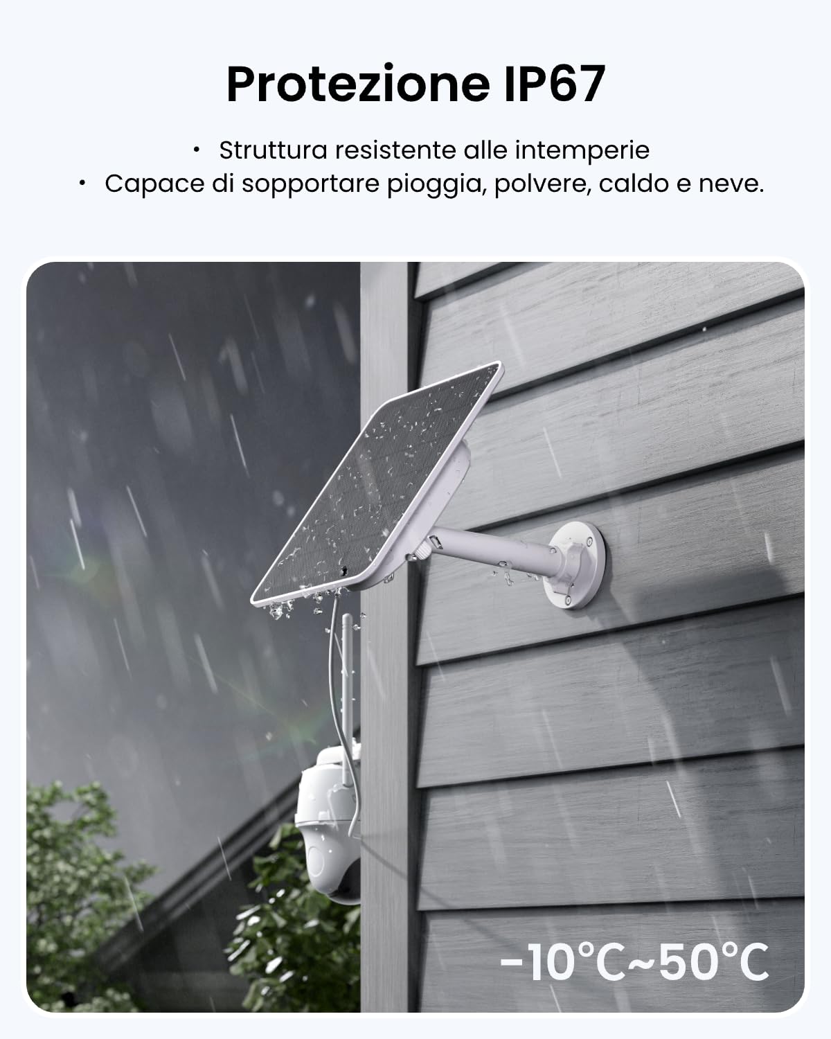 Reolink Pannello Solare 2S con Batteria da 5900 mAh, Caricatore Solare da 6 W per Telecamere a Batteria, Ricarica a Freddo e Soluzione di Alimentazione all’Aperto Impermeabile IP67