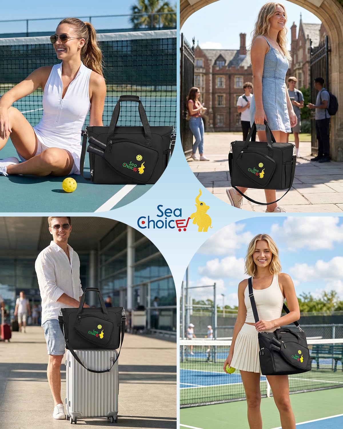 Sea choice Sac Raquette pour Homme et Femme contenir 2 Raquettes de Pikel ou Paddle Sac de Sport avec Compartiment à Chaussures et Poche Isolée, Cabine Avion Week-End Fitness