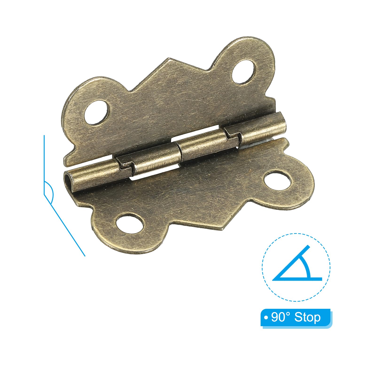 PATIKIL Small Jewelry Box Hinges 1-5/8 Inch - Image 3