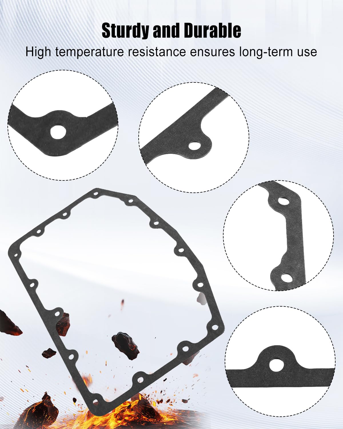 Engine Oil Pan Gasket Set Compatible with Ford F-250 F-350 F-450 F-550 Super Duty Replace OS 30843