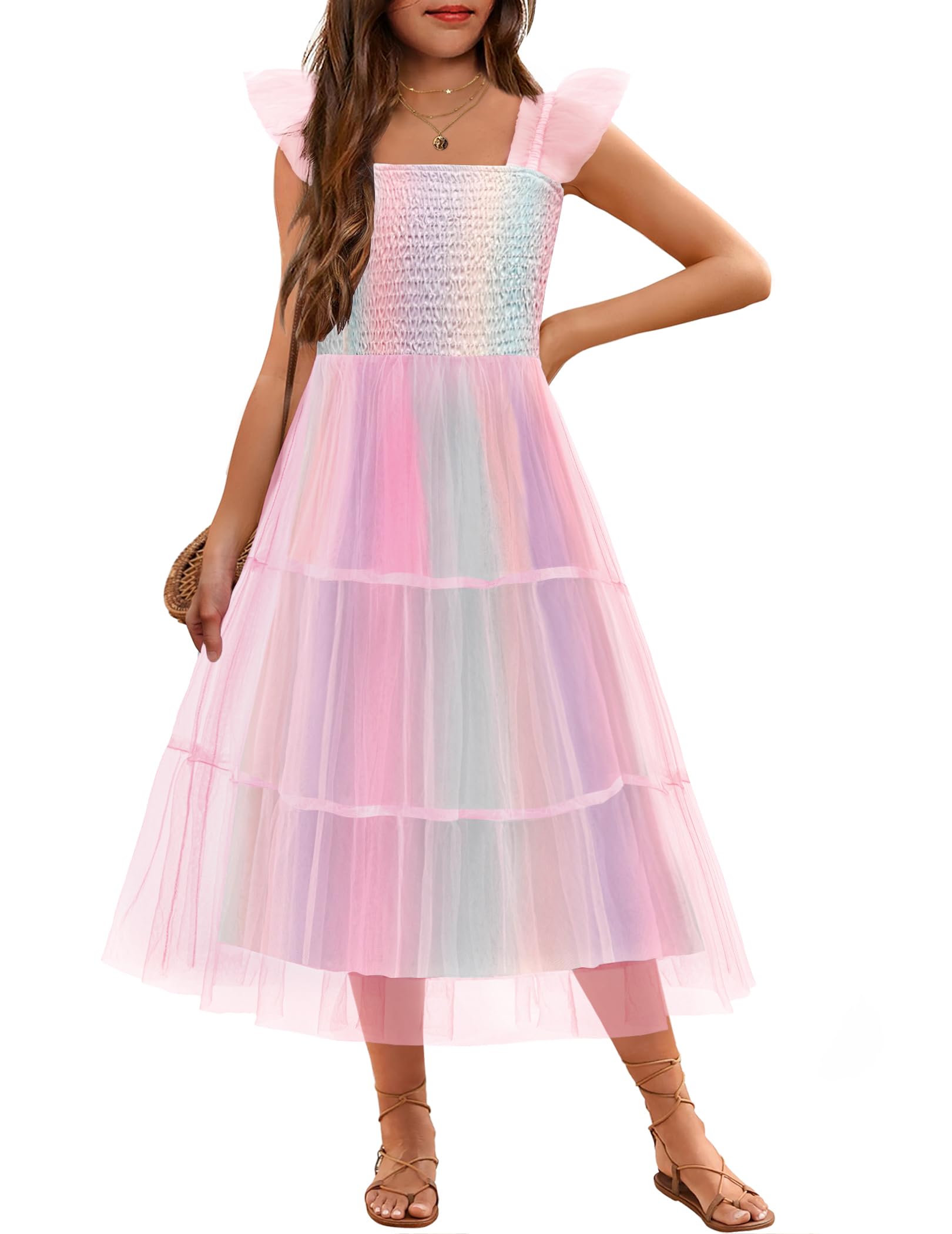 Arshiner Girls Dresses Ruffle Sl