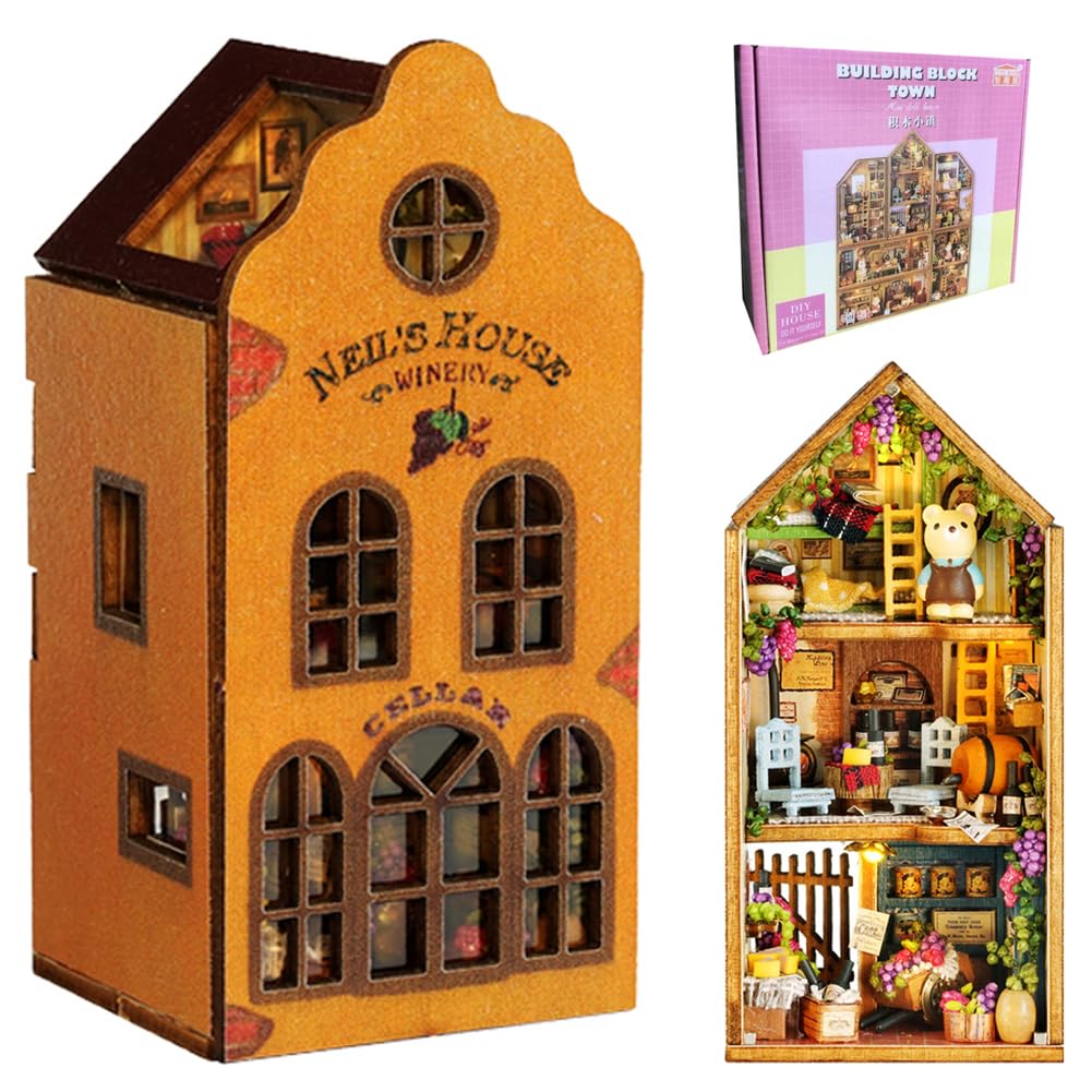 DIY Dollhouse Kit,3D Mini Model Doll House Model 3D Wooden Furniture Kit Gift for Friends (Neil Workshop)