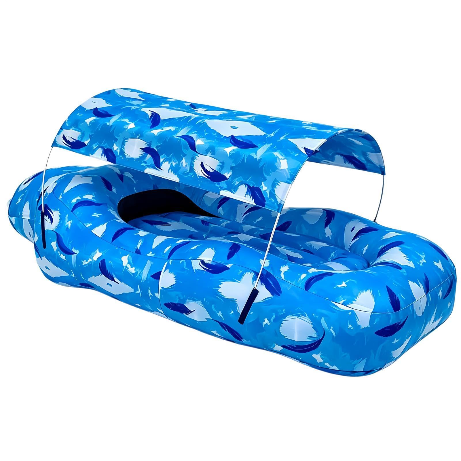 Pneumatisch – Aufblasbares Sofa mit Schutz für Liegestuhl, für Ausflüge, Camping, Wandern, Picknick, Urlaub, Garten, Meer