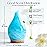 Porseme 280ml Essential Oil Diffuser Glass Color Changing Aroma Air Diffusers Aromatherapy Ultrasonic Cool Mist Humidifier 7 Running Hours Waterless Auto-off for Sleeping, Yoga, Office, Spa(Blue Wave)