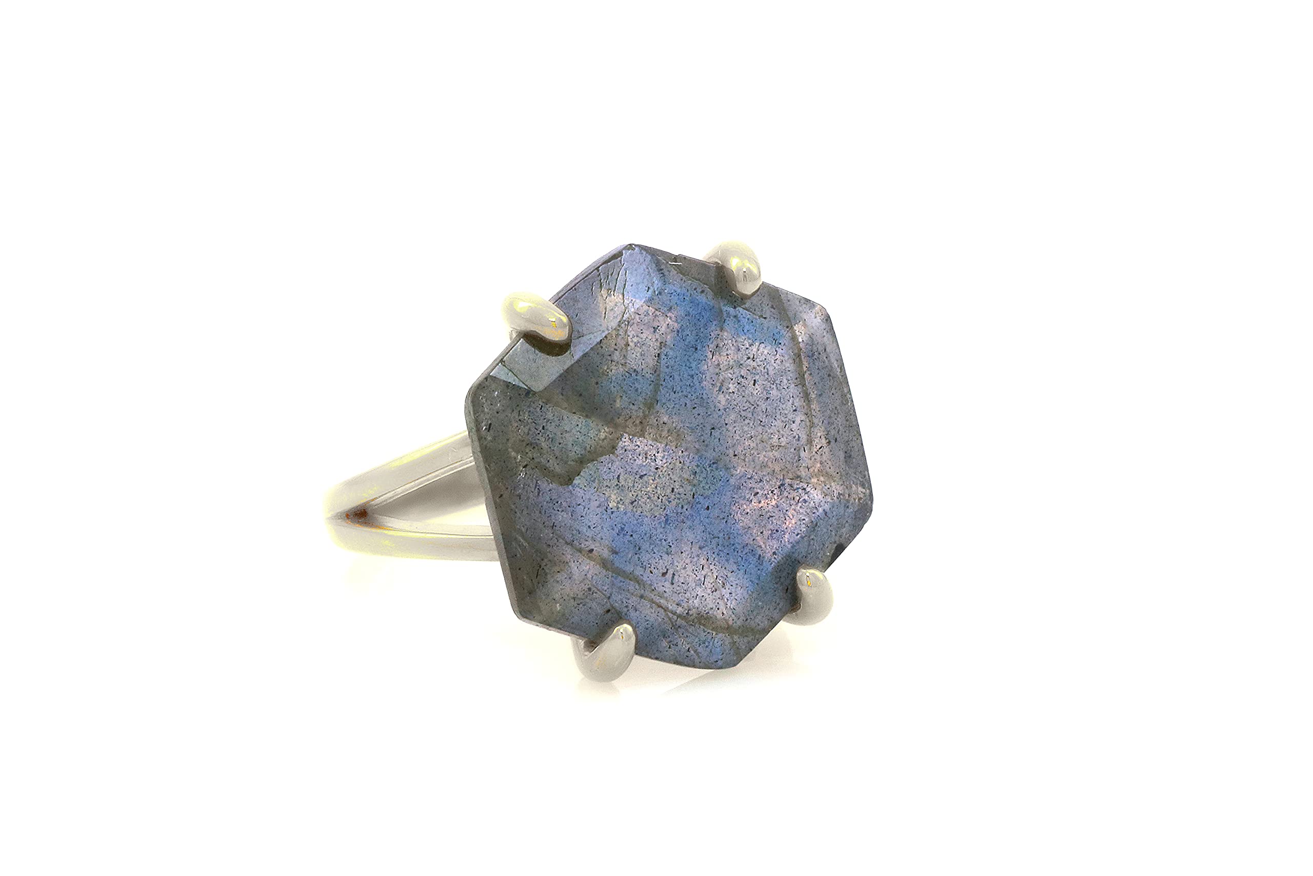 Anemone Labradorite Jewelry Anello - Personalizzato Argento Sterling Anelli per Donne - Semi Gioielli di Pietra Preziosa, Anelli Bohemian, Unico Moda Gioielli Anelli - Personalizzabile con Incisione