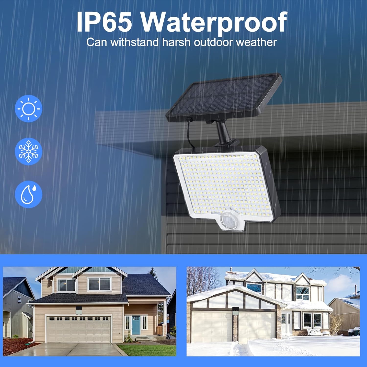 6000K LED solar light for garden wall security