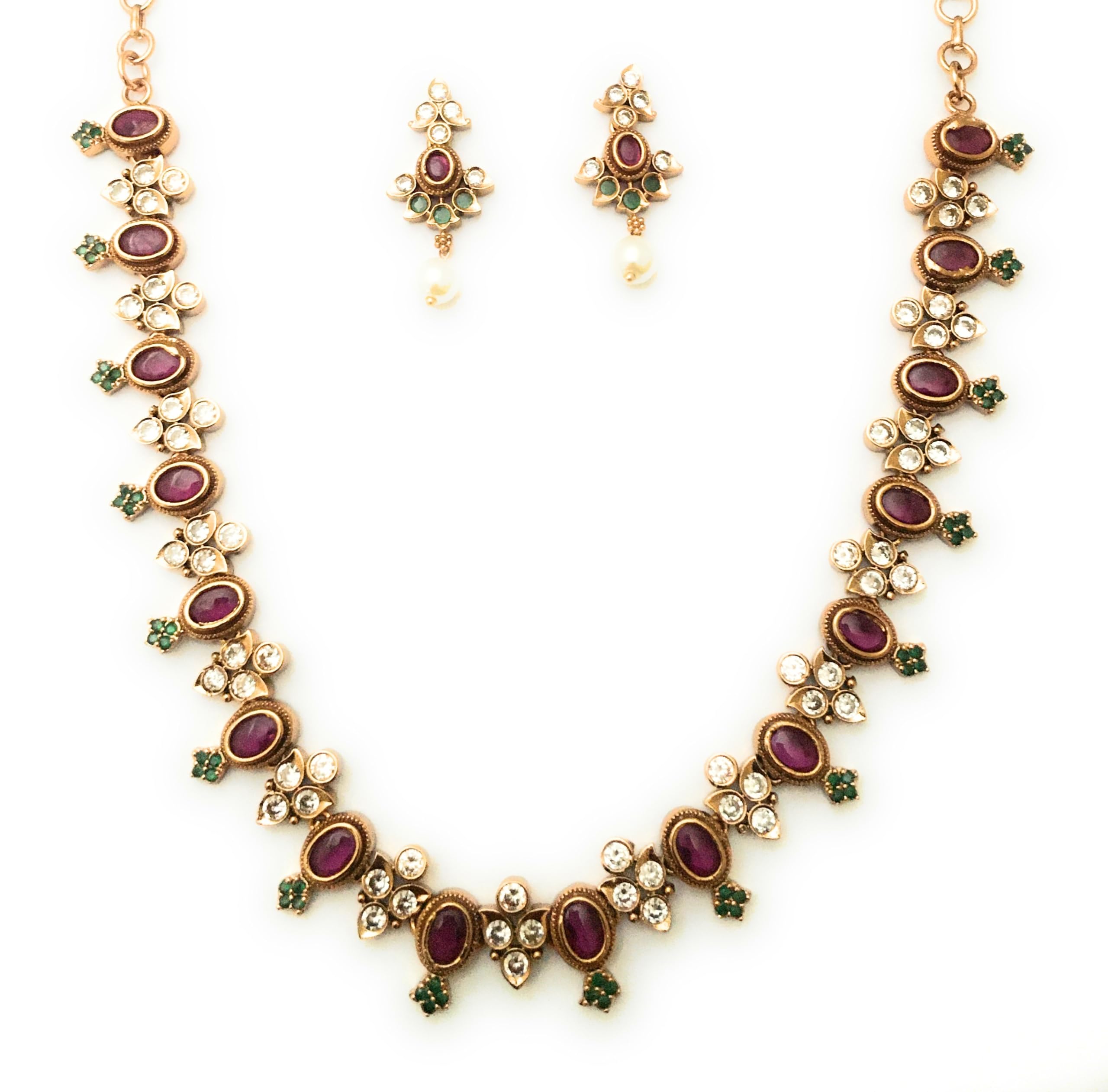 See full amazon price history chart for Sasitrends Gold Plated American Diamond Stone Studded Traditional Floral Desinger Necklace Jewllery Set For Women and Girls Sasitrends Gold Plated American Diamond Stone Studded Traditional Floral Desinger Necklace Jewllery Set For Women and Girls (B0CM9QB2K9) Amazon Price History, Amazon Price Tracker