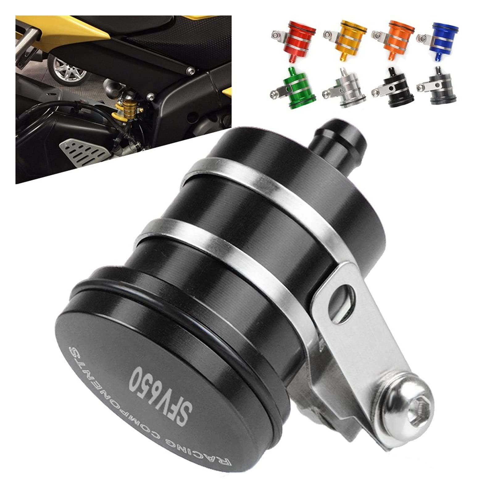 Serbatoio Olio Freni Moto Anteriore - Per SV650, GSX-R E Altri Modelli - Design A Basso Profilo - Foto 6