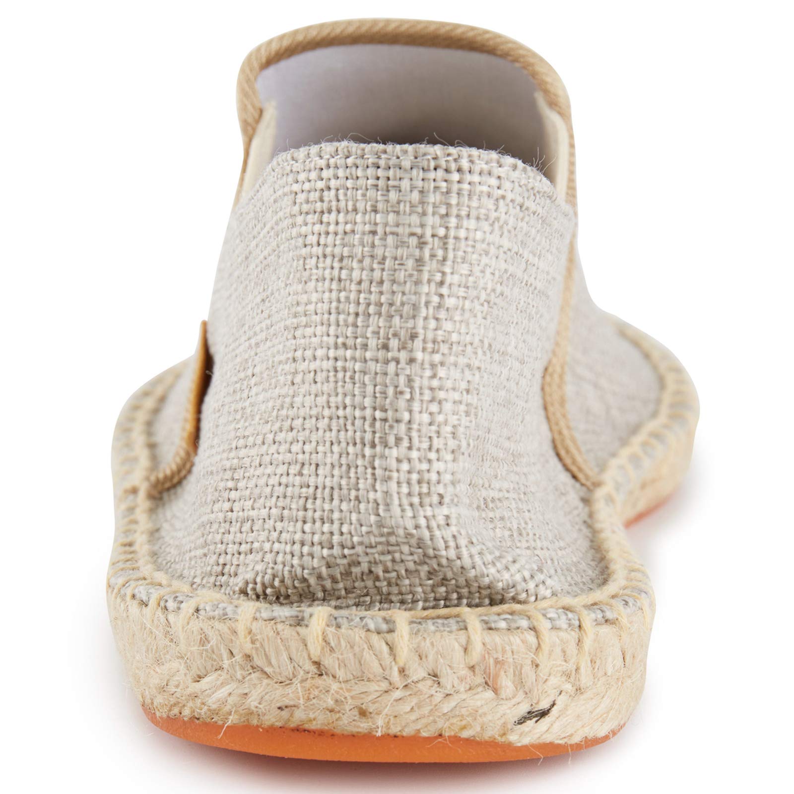Alexis Leroy Jednolity kolor Slipper Espadryle Męski Flats Slip-On z płótna żaglowego Beżowy 45 EU