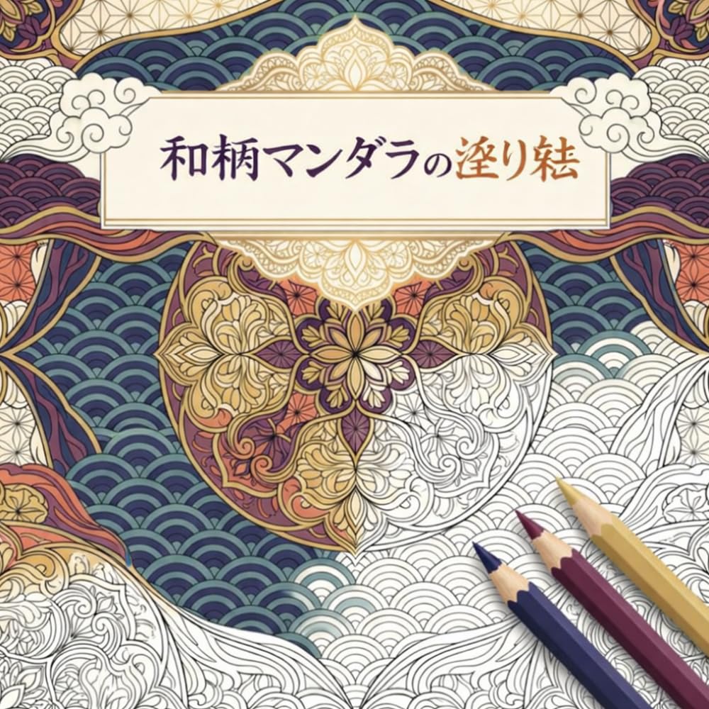和柄マンダラの塗り絵: 日本の伝統文様を楽しむ大人向け和風パターン集