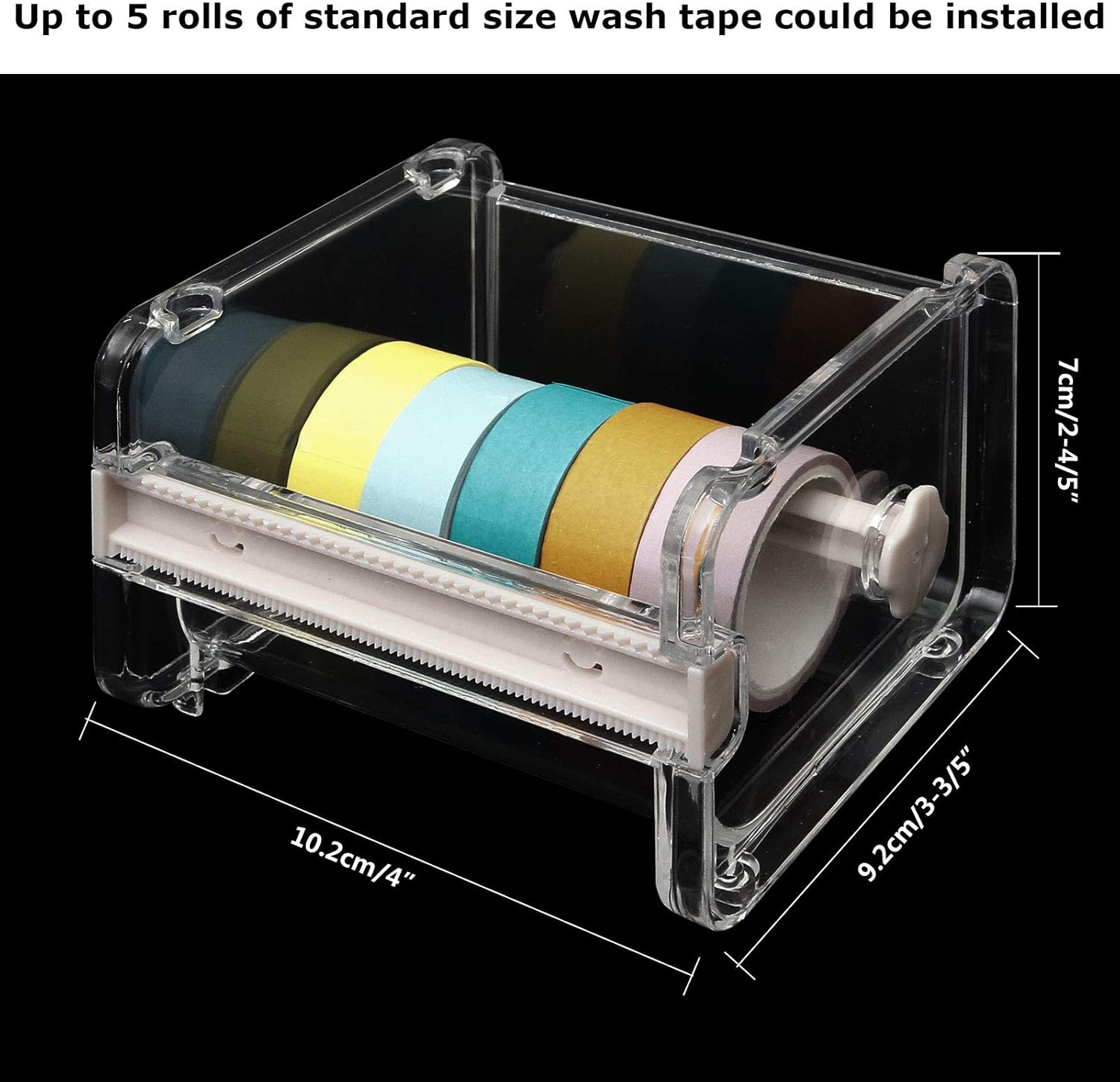 6Pcs Washi Tape Dispenser Cutter, Tape Holder Organizer, Washi Tape Organizer, Masking Tape Cutter, Office Tape Holder Dispenser for Desk