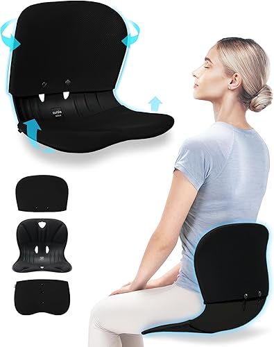 curble Juego de fundas más anchas (estándar anchas), silla de apoyo de espalda baja con funda desmontable, corrector de postura de apoyo lumbar,