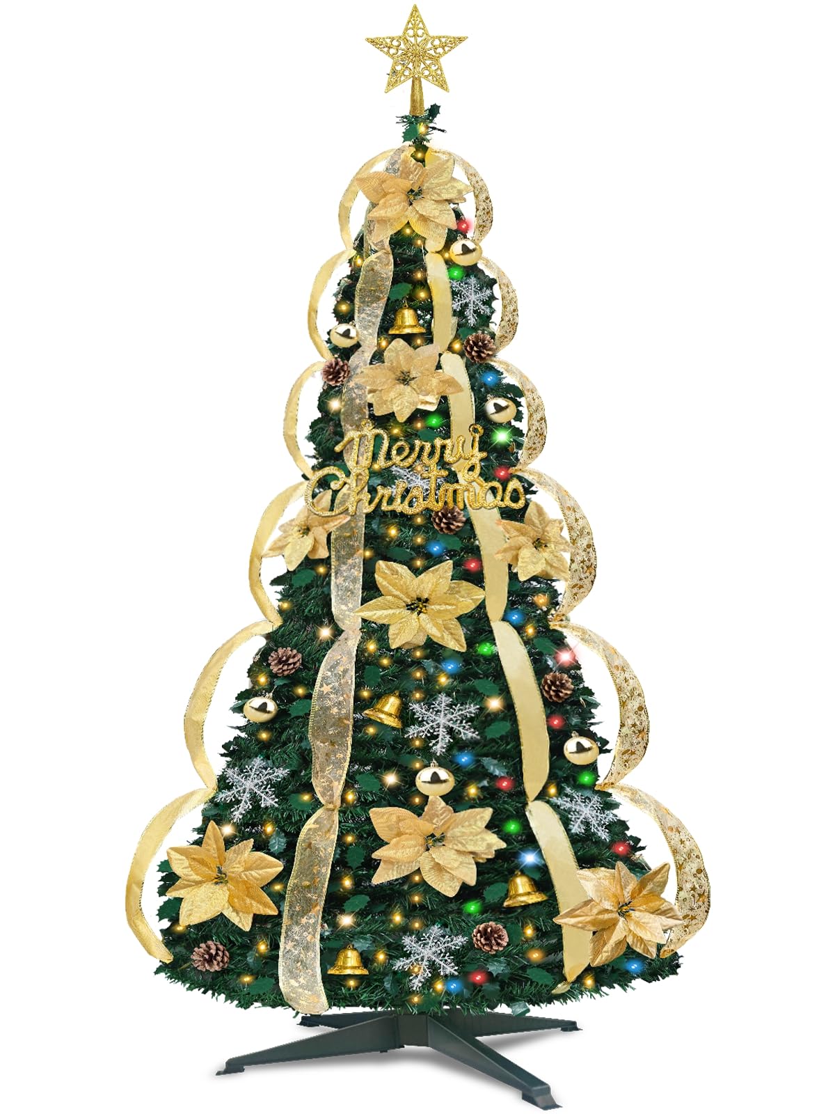 Amazon.com: 6.5Ft Prelit Fully Decorated Pop Up Christmas