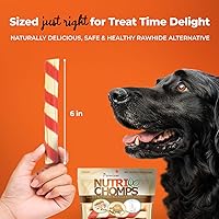 Vista 4 de NutriChomps - Masticables para perros, giros de 6 pulgadas, fáciles de digerir, golosinas para perros sin piel cruda, saludables, 12 unidades, pollo