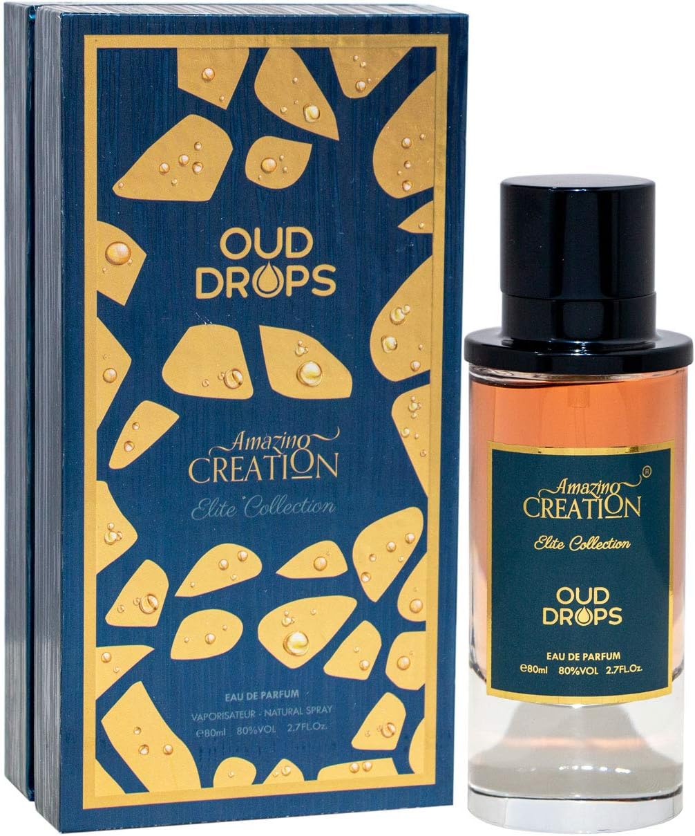 Oud Drops Eau de Perfume for Unisex, 80 ml