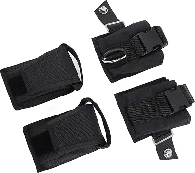 2PCS Scuba Weight Pocket with Quick Release Buckle Nylon Diver Weight Belt Bag Pouch for BCD Diving