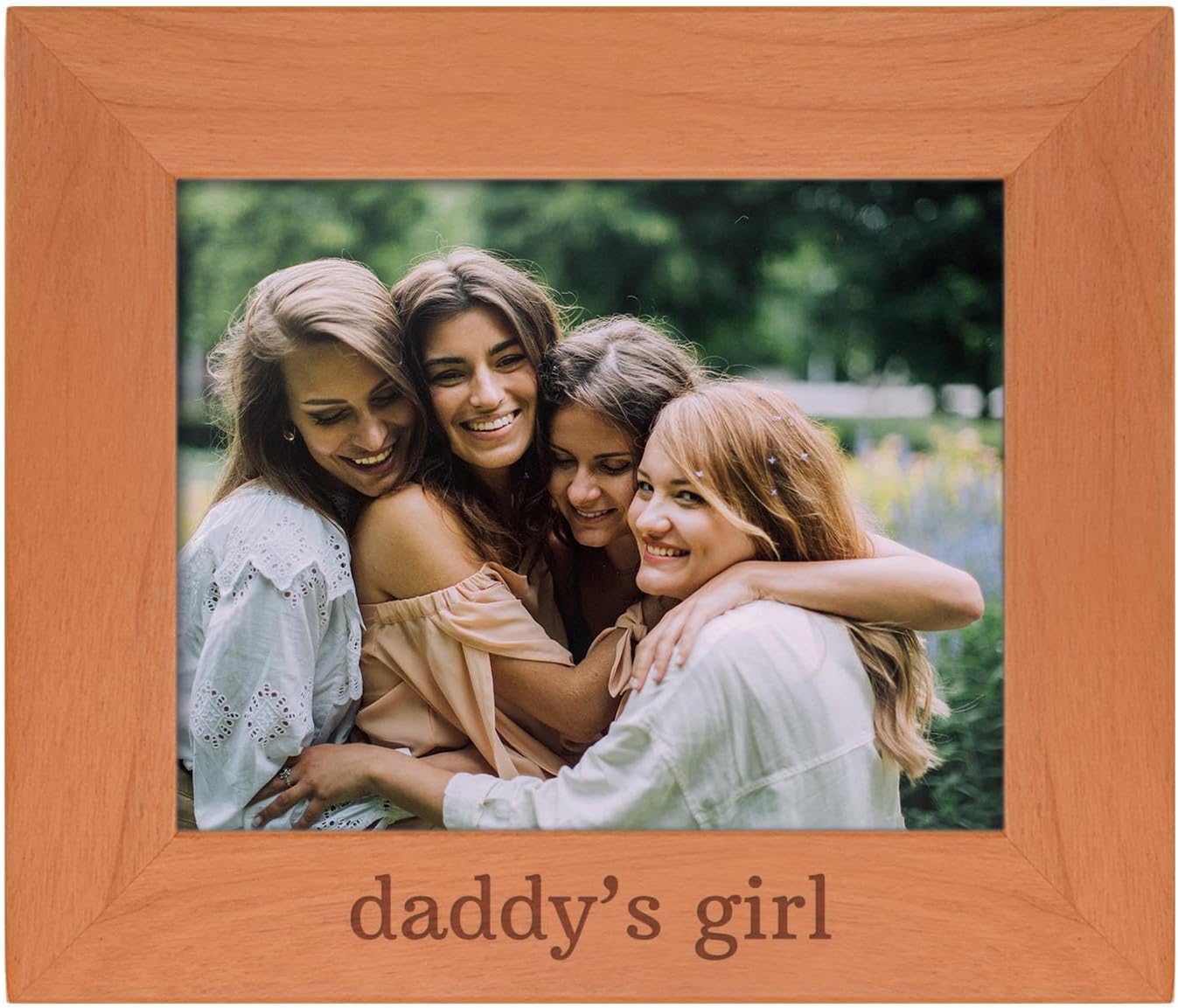 ThisWear Besties for Life Best Friends Forever Gift Natural Wood Engraved 5x7 Portrait Picture Frame Wood
