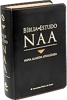 Bíblia de Estudo NAA - Tamanho Portátil | SBB | Bíblia de Estudo NAA - Capa em couro sintético, preta: Nova Almeida Atualizada (NAA)