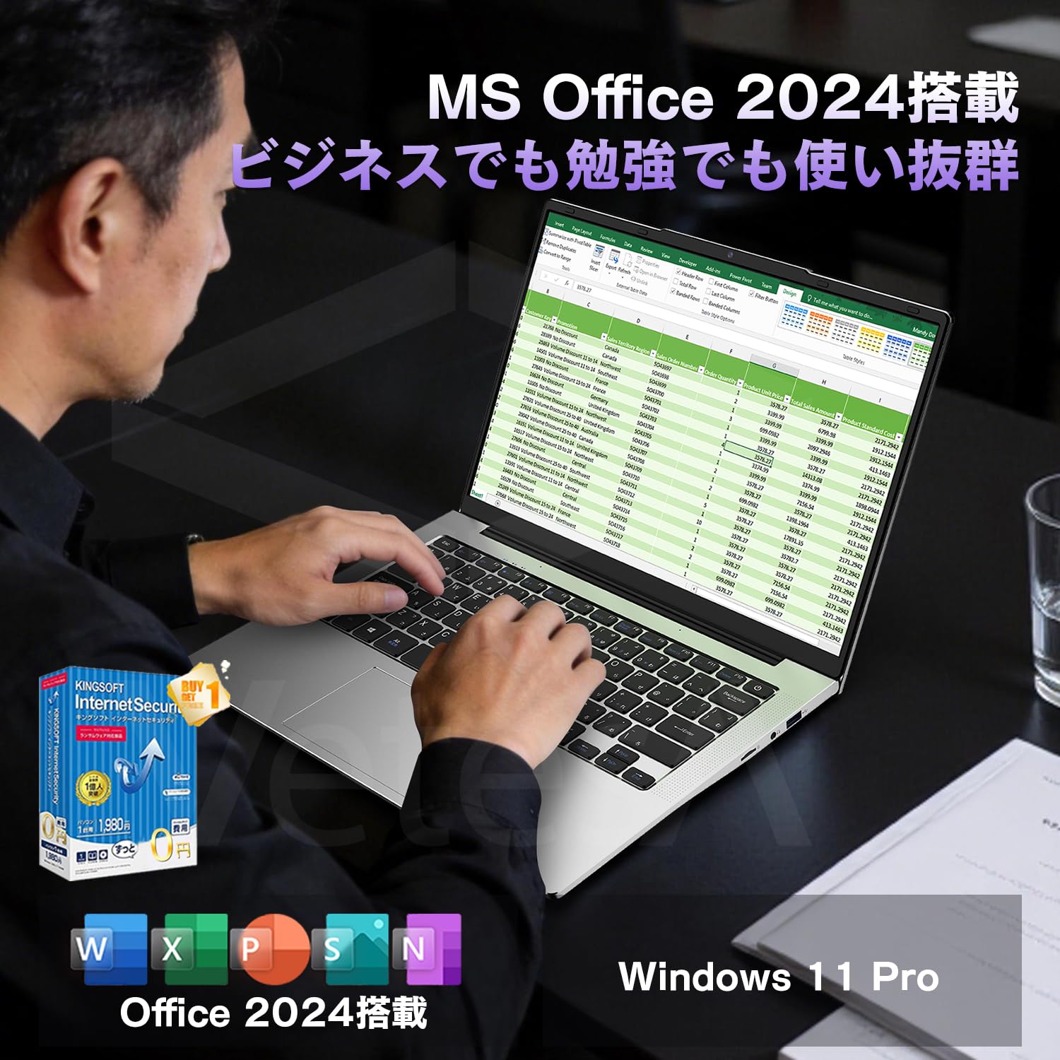 Amazon.co.jp: VETESA ノートパソコン office2024搭載 Windows11 Pro