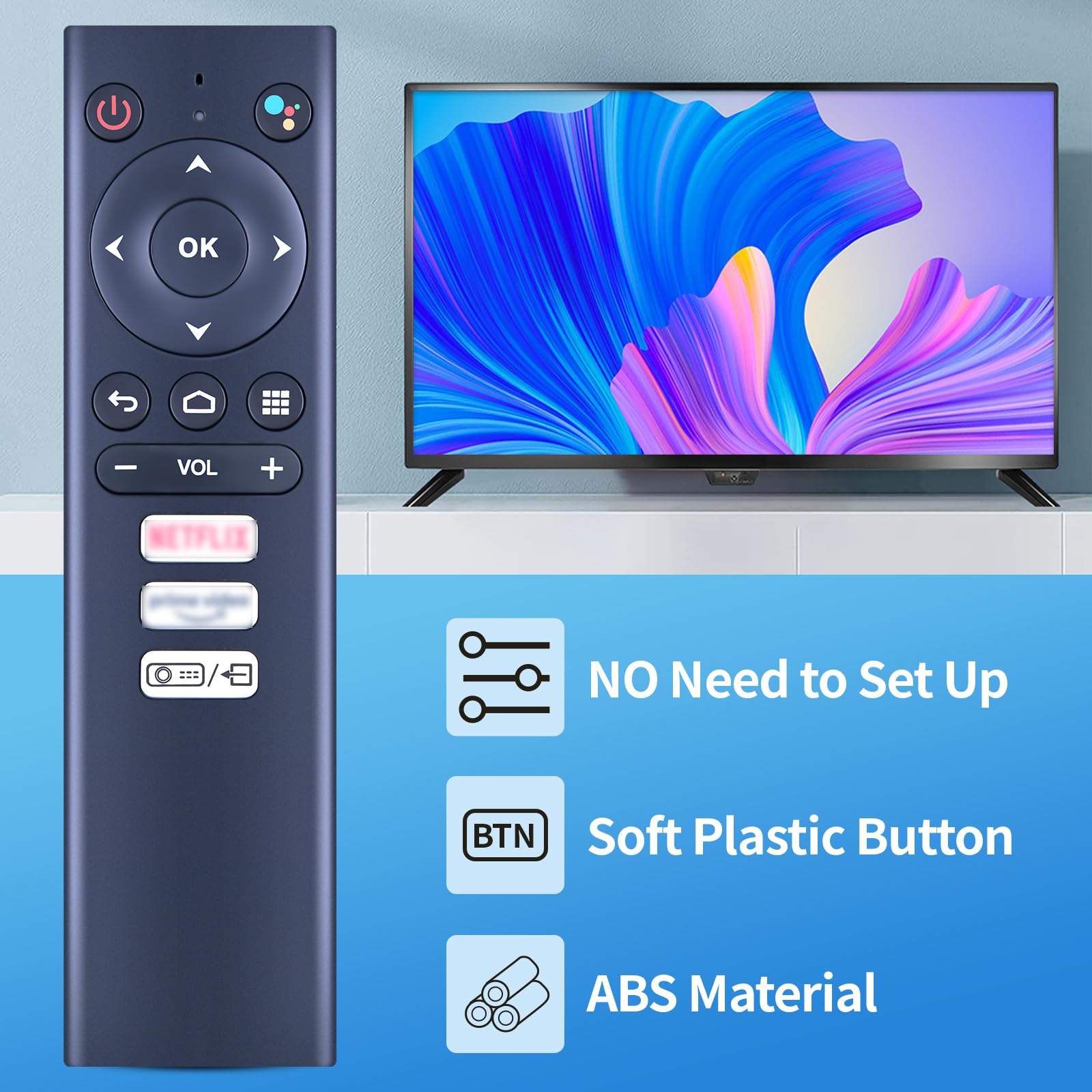 Remote Control for Philips NeoPix Ultra 2TV Smart Home Theater LCD Projector, Blue - Image 2