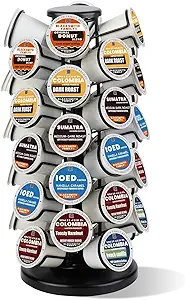 K Cup Holders k Cup Holder K Cups Holder,K Cup Carousel, Coffee Pods Storage Organizer Stand,Comes All in One Piece,No Assembly Required,1 Count(Capacity of 40 Pods, Black)