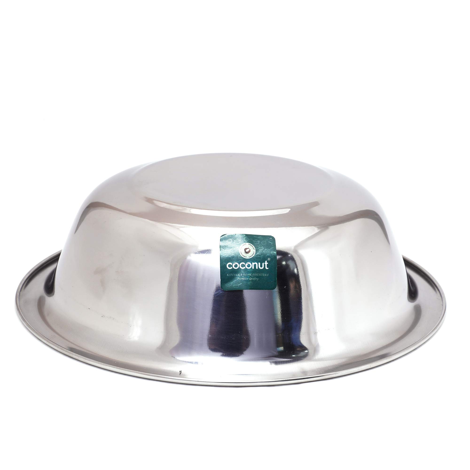 coconut Stainless Steel Basin 22Guage /Multipurpose Bowl    -1 Unit - Diameter - 26 Cm - Image 6 thumbnail