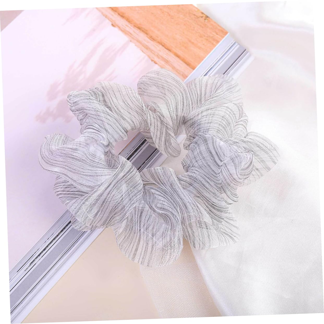 5Pcs Fashionable Hair Bands Cloth Ponytail Holders for Women Girls image 5