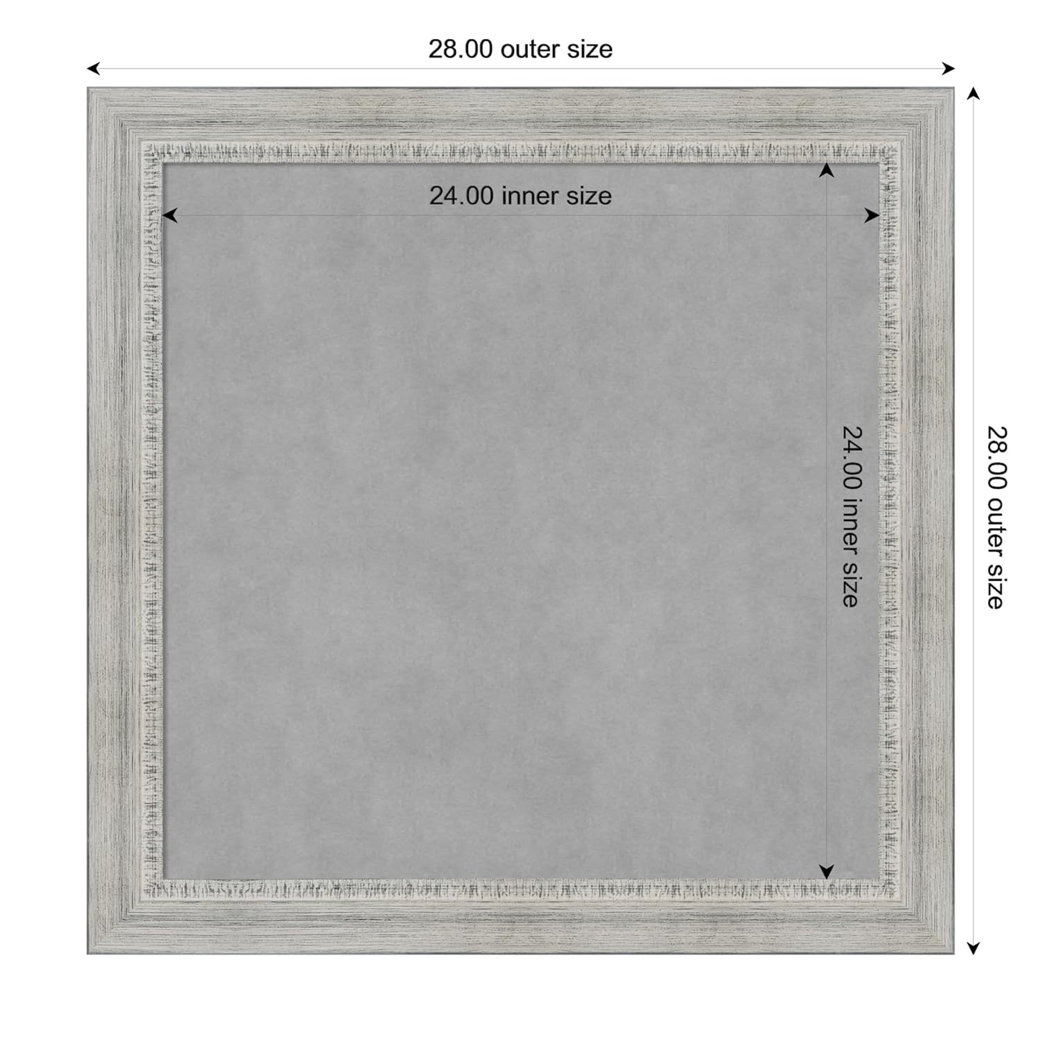 Amanti Art White Framed Magnetic Board 28x28 Medium Vision Board for use with Magnets, 100% Metal Sheet to Display Items as Office Decor or for Home Organization in mudroom, Kitchen or Kids Room