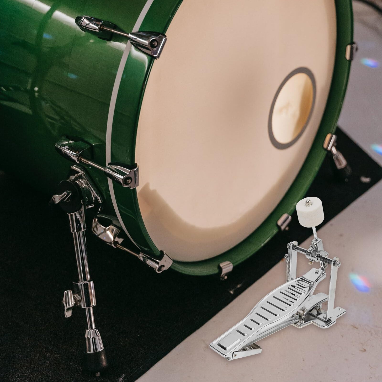 Pédale de grosse caisse Remplacement Du Kit En Aluminium De Pièces De Pédale Simple De Tambour De Kit D'instrument De Musique