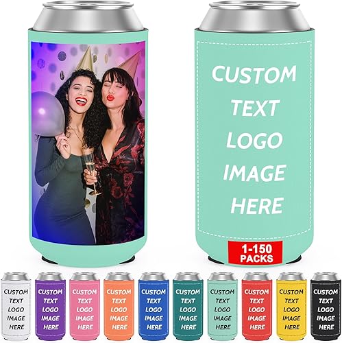 Fundas delgadas personalizadas para enfriadores de latas de neopreno a granel, soporte para botellas de bebidas con logotipo, texto de imagen, para Fundas delgadas personalizadas para enfriadores de latas de neopreno a granel, soporte para botellas de bebidas con logotipo, texto de imagen, para