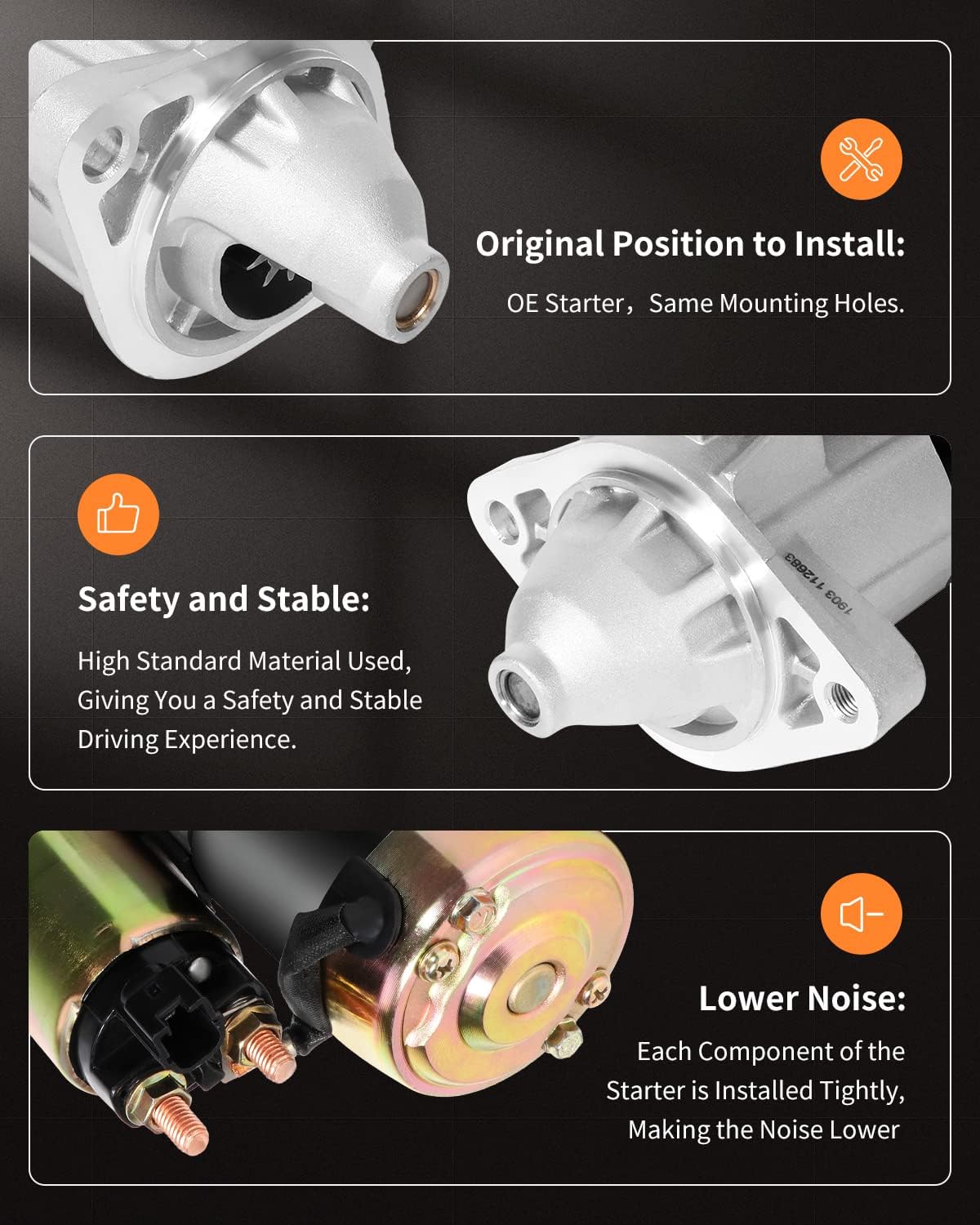 OCPTY Starter Fit for Pontiac Auto and Light Truck Vibe/Corolla/Matrix 2003-2008 1.8L 428000-0340 17841