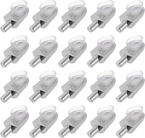METALLIXITY Pinzas de soporte para estante (para 0.354 in de grosor), 20 unidades, clips de vidrio ajustables de aleación de zinc, soporte de