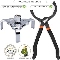 Toolwiz Olajszűrő Kulcs és Fogó Szett (2 db) Univerzális Olajcsere Szerszám 64-116 mm Szűrőkhöz Autó Motor Karbantartás 9